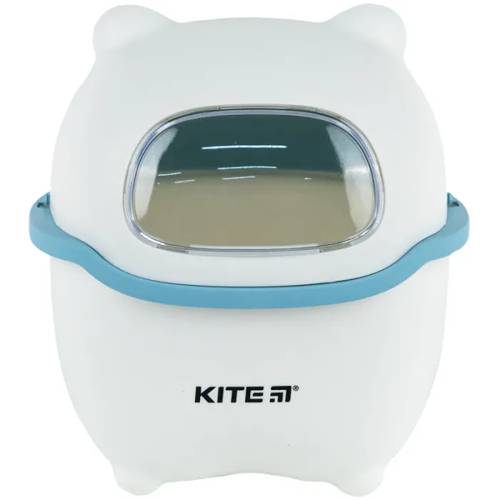 Кошик для паперів Kite Настільний контейнер для сміття, біло-блакитний (K24-009-6)