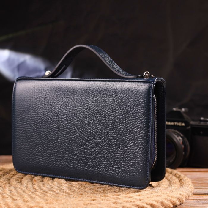 Сумка Canpellini Из натуральной кожи Синяя (21568) изображение 11