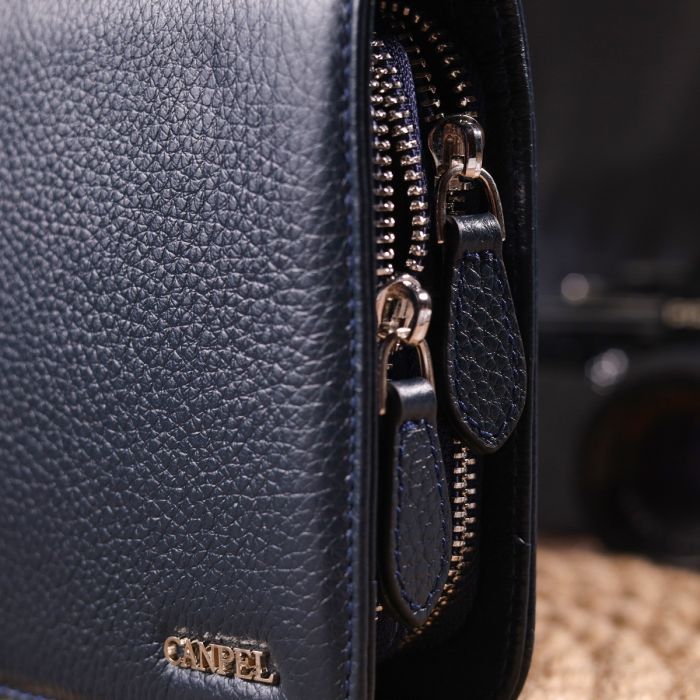 Сумка Canpellini Из натуральной кожи Синяя (21568) изображение 12