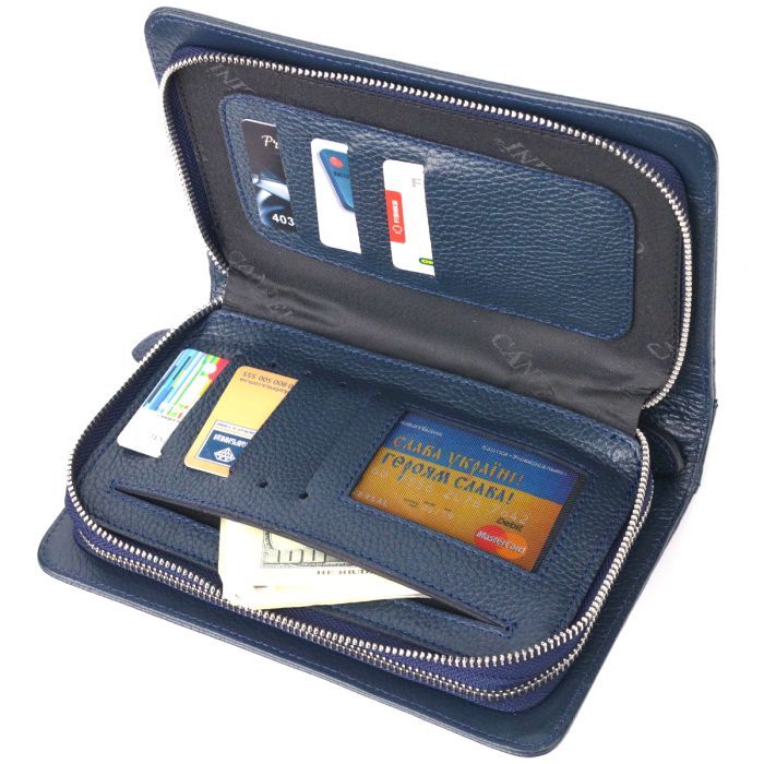 Сумка Canpellini Из натуральной кожи Синяя (21568) изображение 7