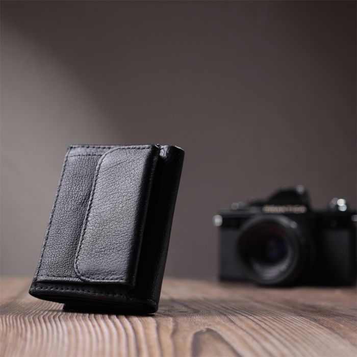 Гаманець ST Leather З монетницею з натуральної шкіри Чорний (22730) зображення 10