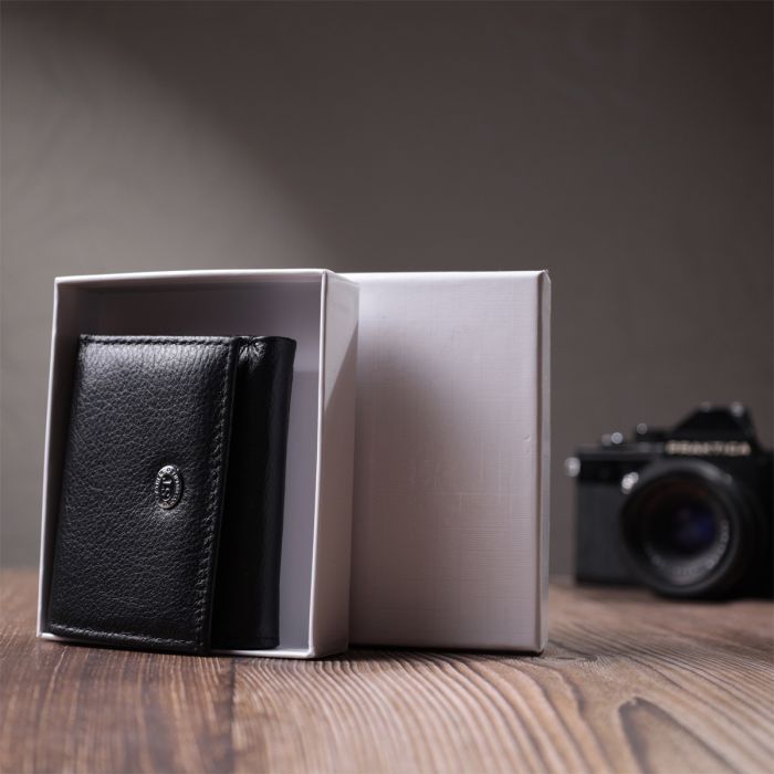 Гаманець ST Leather З монетницею з натуральної шкіри Чорний (22730) зображення 11