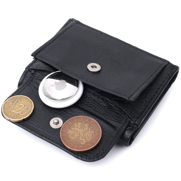 Гаманець ST Leather З монетницею з натуральної шкіри Чорний (22730) зображення 8