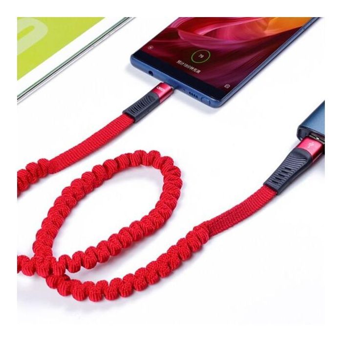 Дата кабель USB 2.0 AM to Micro 5P 1.2m 2.1A spring red XO (NB127-M-RD) изображение 2
