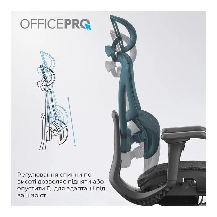 Офисное кресло OfficePro OC950B Black (OC950B) изображение 11