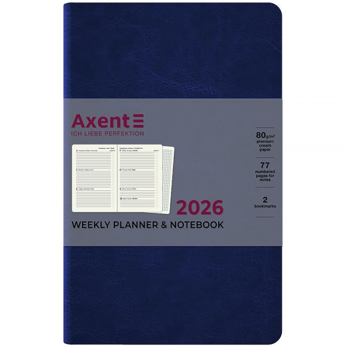 Еженедельник Axent датированный 2026 Partner City Soft 125х195, серый (8521-26-06-A) изображение 2