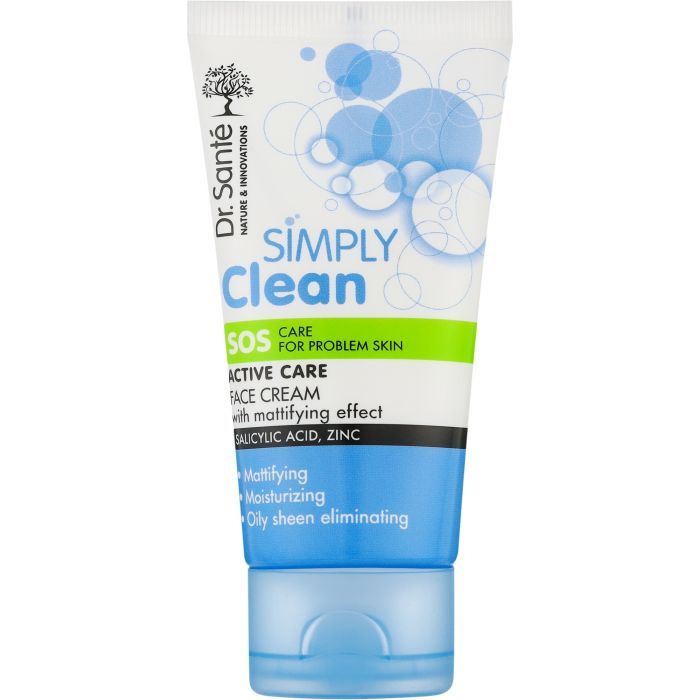 Крем для обличчя Dr.Sante Simply Clean SOS Матуючий 50 мл (4823015939242) зображення 2
