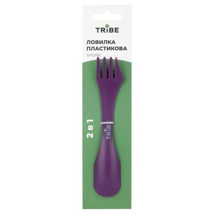 Ложка-вилка туристическая Tribe Spork пластикова pink (T-FC-0031-pink) изображение 3