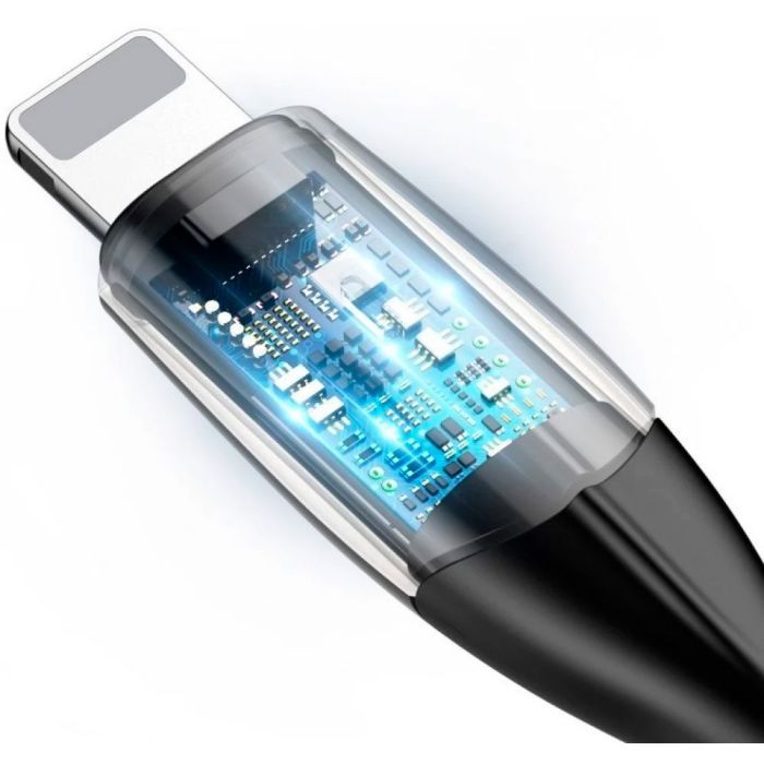 Дата кабель USB 2.0 AM to Lightning 2.0m 1.5A black Baseus (CALSP-C01) зображення 3