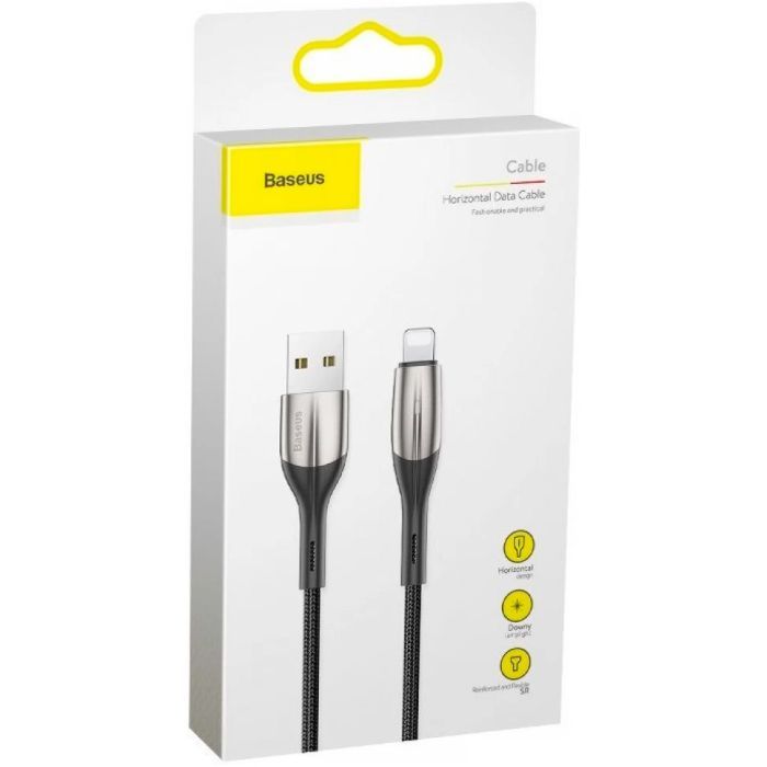 Дата кабель USB 2.0 AM to Lightning 2.0m 1.5A black Baseus (CALSP-C01) зображення 5