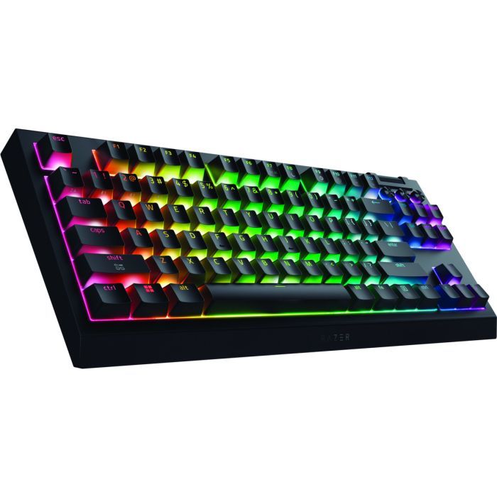 Клавиатура Razer BlackWidow V4 Low-Profile TKL Wireless/Bluetooth/USB Yellow switch UA Black (RZ03-05450100-R3M1) изображение 3