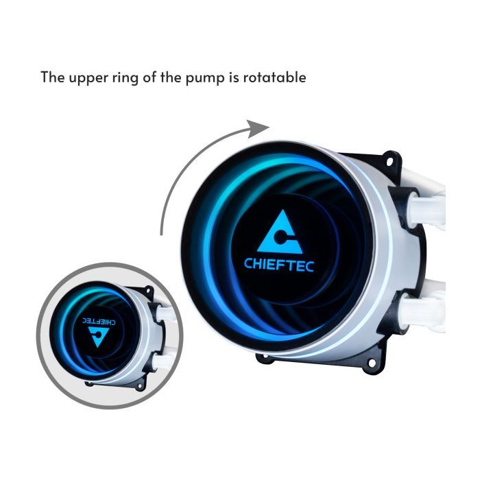 Система рідинного охолодження Chieftec Iceberg 240 ARGB WHITE (CLC-240-RGB-W) зображення 5
