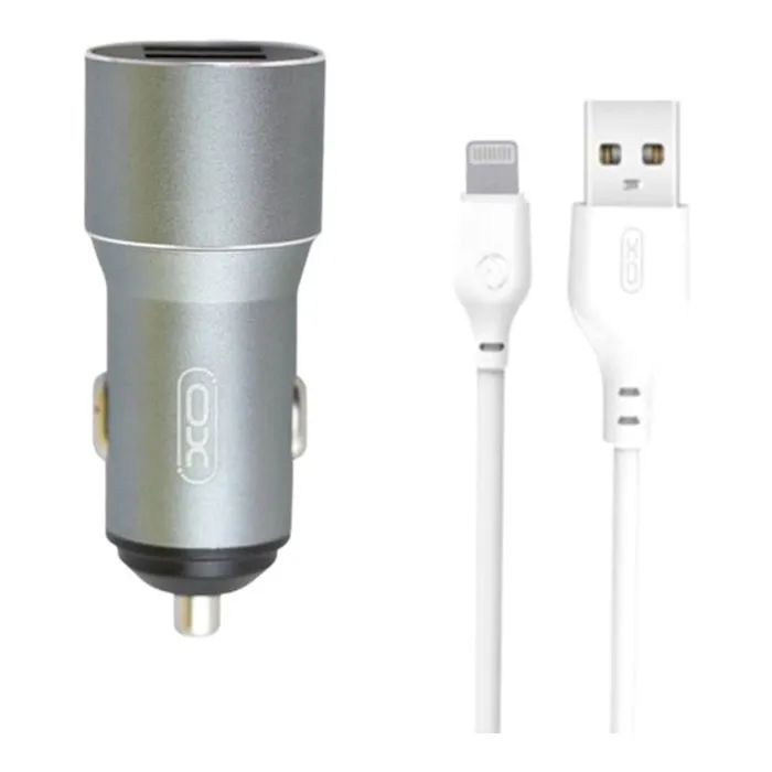 Зарядное устройство XO 1xUSB + cable USB to Lightning TZ09 gray (6920680873517)