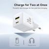 Зарядное устройство Baseus 1xUSB-C 20W + 1xUSB white + cable USB-C to USB-C 60W 1.0m (P10111608213-01) изображение 7