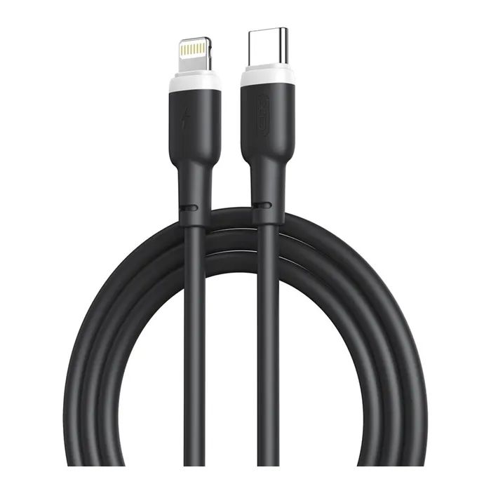 Дата кабель USB-C to Lightning 1.0m 20W liquid silicone NB208A black XO (6920680826810)