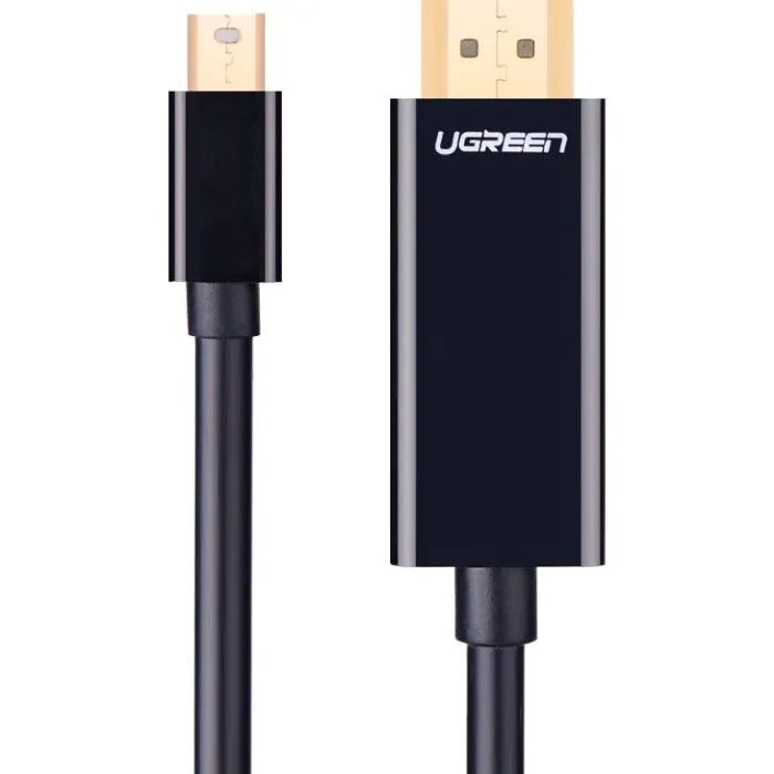 Кабель мультимедійний miniDisplayPort M to HDMI M 1.5m MD101 4K black Ugreen (20848) зображення 2