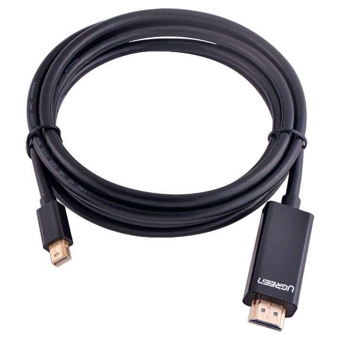 Кабель мультимедийный miniDisplayPort M to HDMI M 1.5m MD101 4K black Ugreen (20848) изображение 3