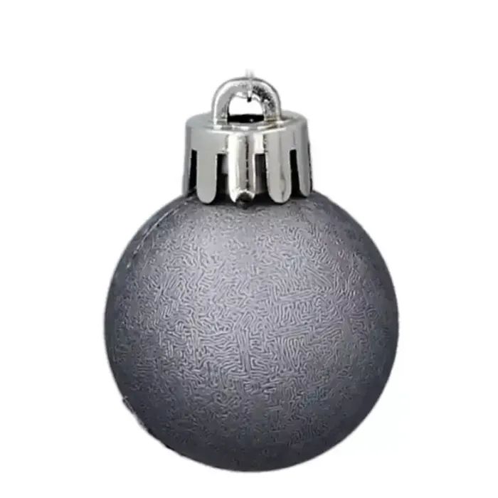 Елочная игрушка Chomik пластикові кульки компл. 24 шт, 3см, сіро-сині (5900779877153_1) изображение 2