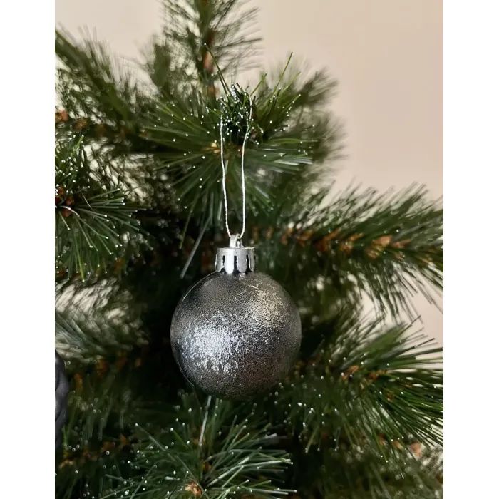 Елочная игрушка Chomik пластикові кульки компл. 24 шт, 3см, сіро-сині (5900779877153_1) изображение 4