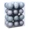 Елочная игрушка Chomik пластикові кульки компл. 24 шт, 3см, сіро-сині (5900779877153_1)