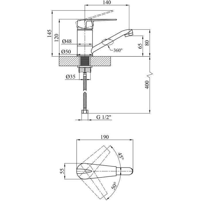Смеситель Kroner Odra-C010 (CV019267) изображение 7