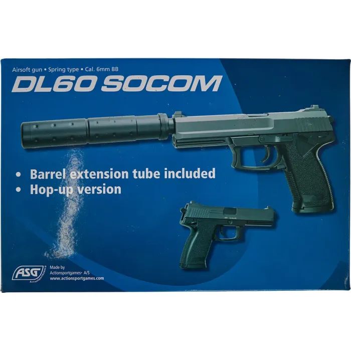Страйкбольний пістолет ASG DL 60 SOCOM Spring Black (15918) зображення 8