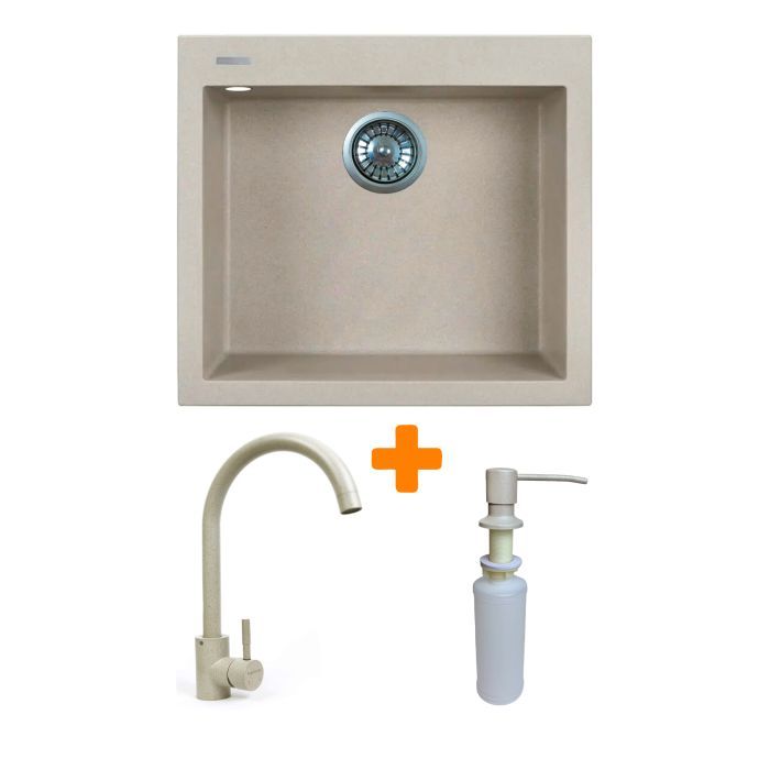 Мойка кухонная Adamant Univer Avena + змішувач + дозатор (4824296902106)