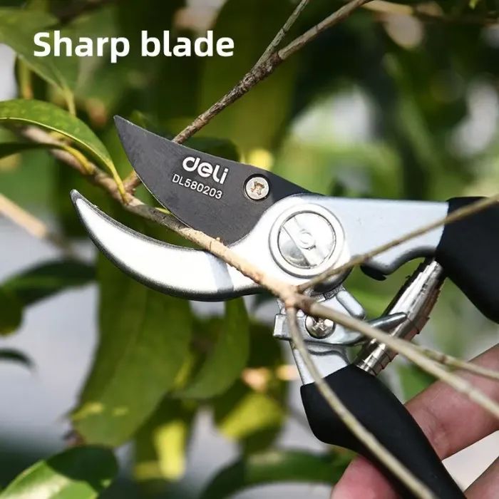 Секатор Deli садовий універсальний сталь 55С 8,5" 210 мм (DL580203) зображення 5