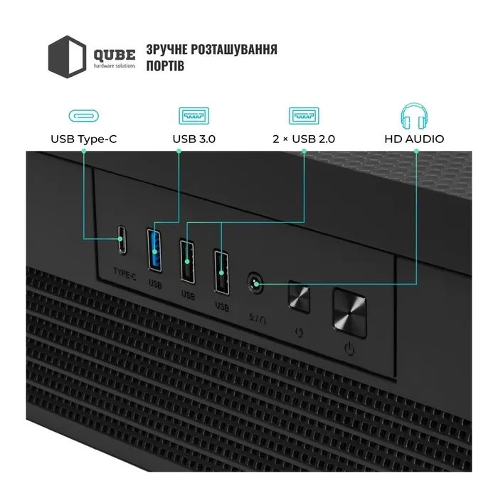 Корпус для ПК Qube FORT_GBNU3 изображение 5