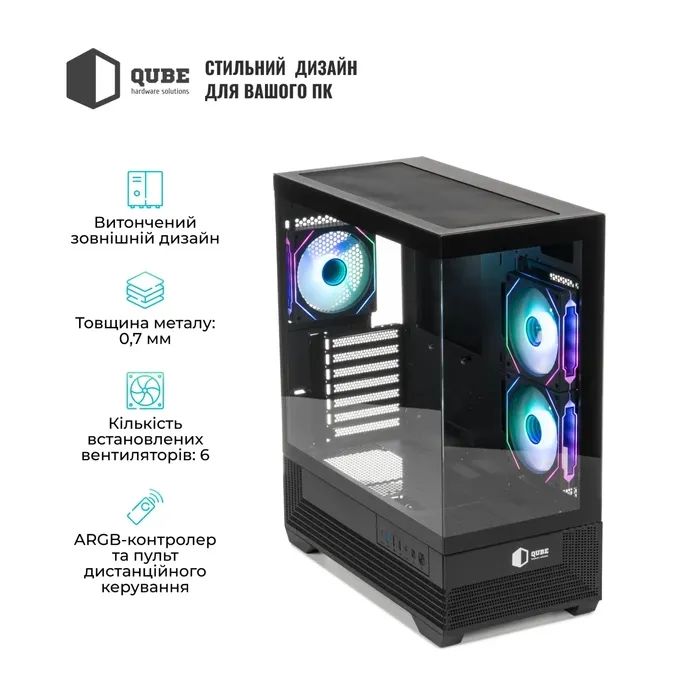 Корпус для ПК Qube FORT_GBNU3 изображение 6