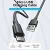 Дата кабель USB 2.0 AM to Micro 5P 1.0m black VENTION (CTIBF) зображення 5