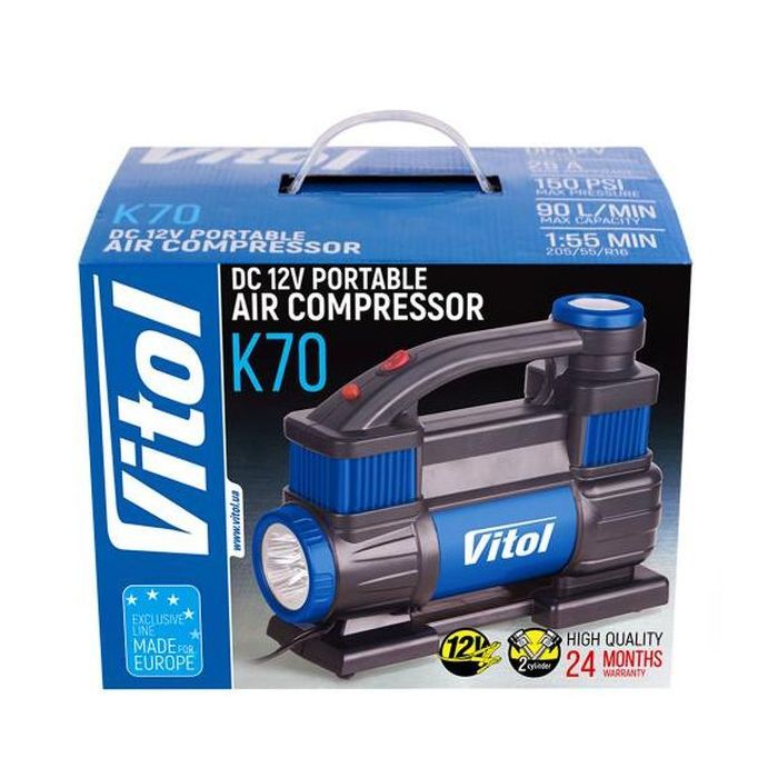Автомобільний компресор VITOL K-70 150psi/25Amp /90л (K-70) зображення 8