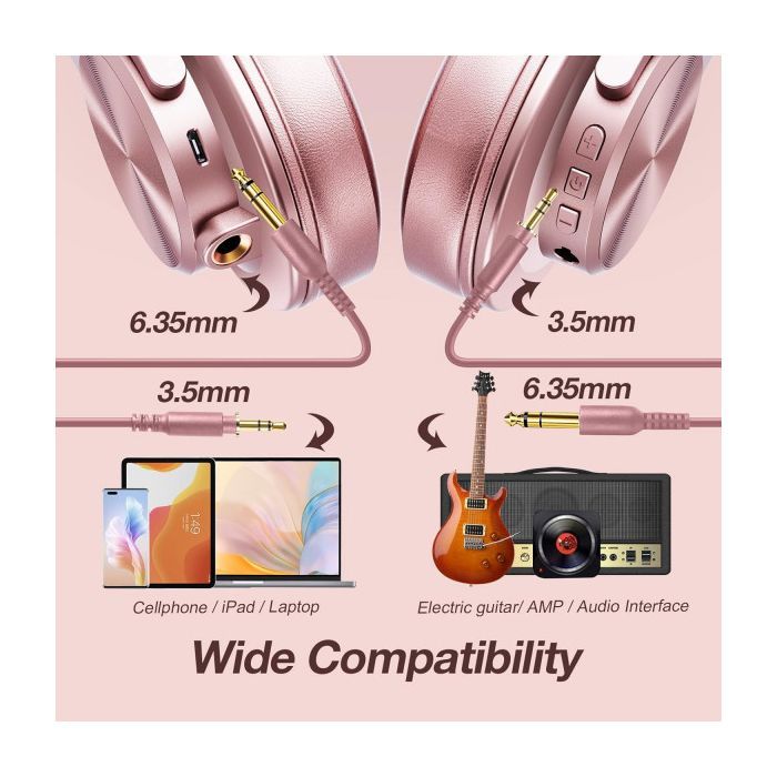 Наушники OneOdio Fusion A70 Bluetooth+3,5мм/6,35мм Black (A70 Black) изображение 6