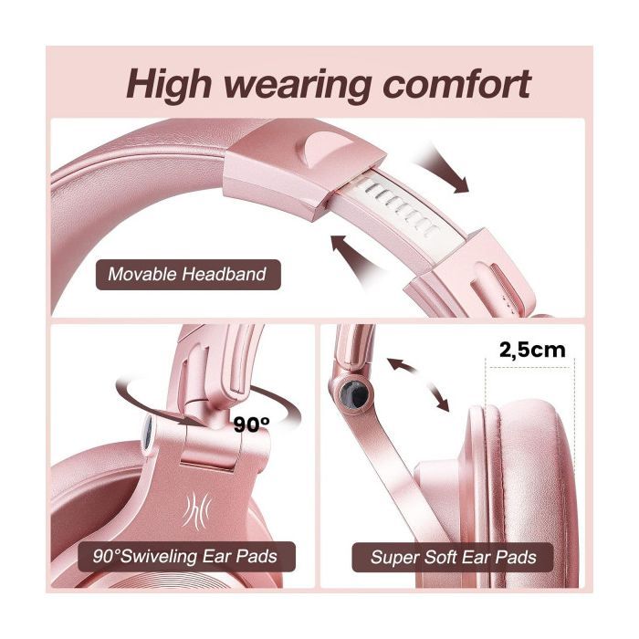 Наушники OneOdio Fusion A70 Bluetooth+3,5мм/6,35мм Black (A70 Black) изображение 7