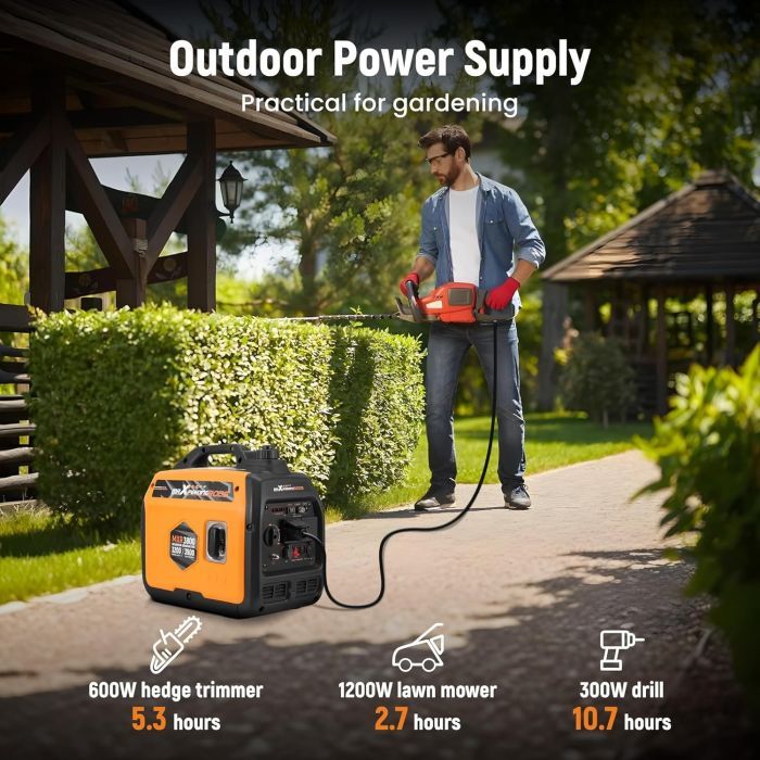 Генератор maXpeedingRODS MXR3800 інверторний 3,2 kW, 220V, 50Hz, 4л, ручний запуск (mxr3800) зображення 2