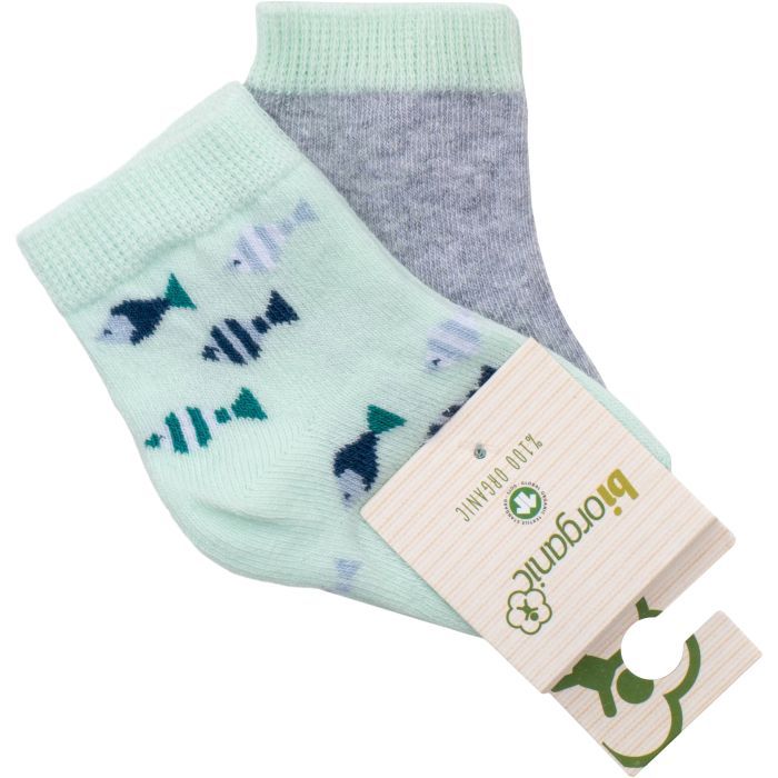 Носки детские Bibaby с рыбками (68377-6-12-blue) изображение 2