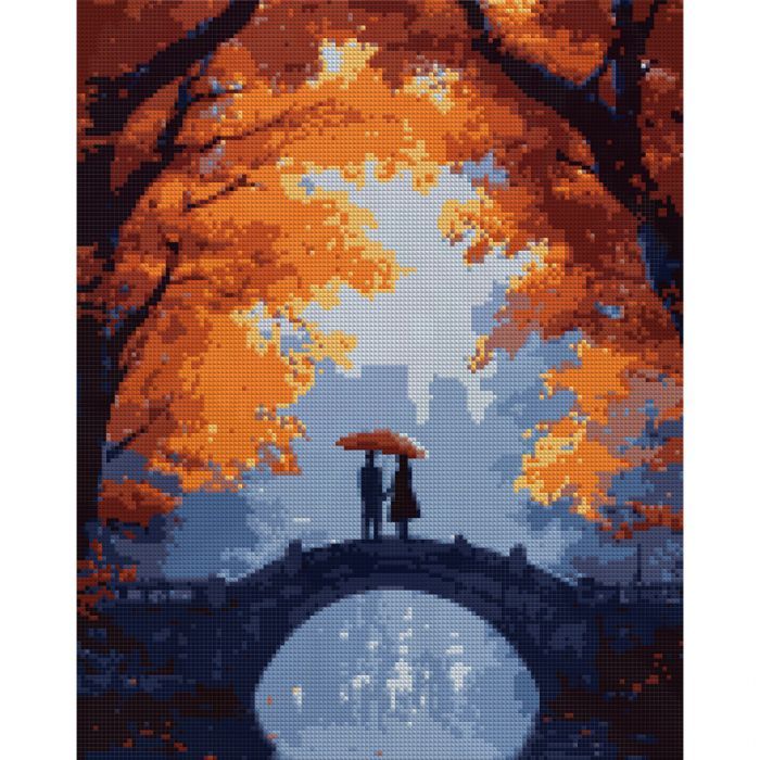 Картина по номерам Santi алмазна мозаїка "Осіння романтика", 40*50см на підрамн (956062)