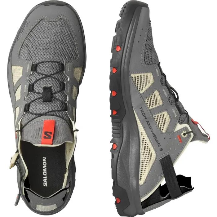 Кроссовки Salomon Techamphibian 5 Pewter/Moth/Fiery red 7 (L47114900-7) изображение 3