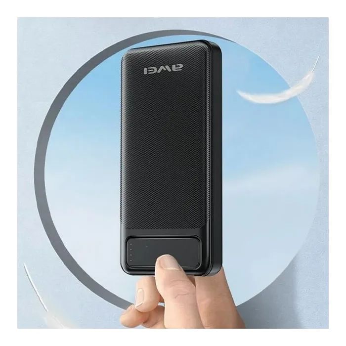 Батарея универсальная AWEI 10000mAh P5K, 10W, Black (6954284094009) изображение 2