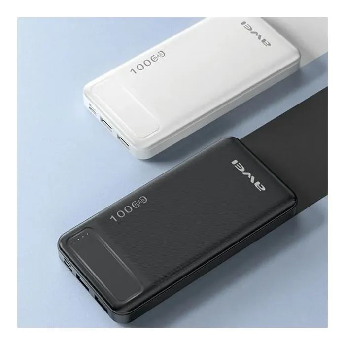 Батарея универсальная AWEI 10000mAh P5K, 10W, Black (6954284094009) изображение 3