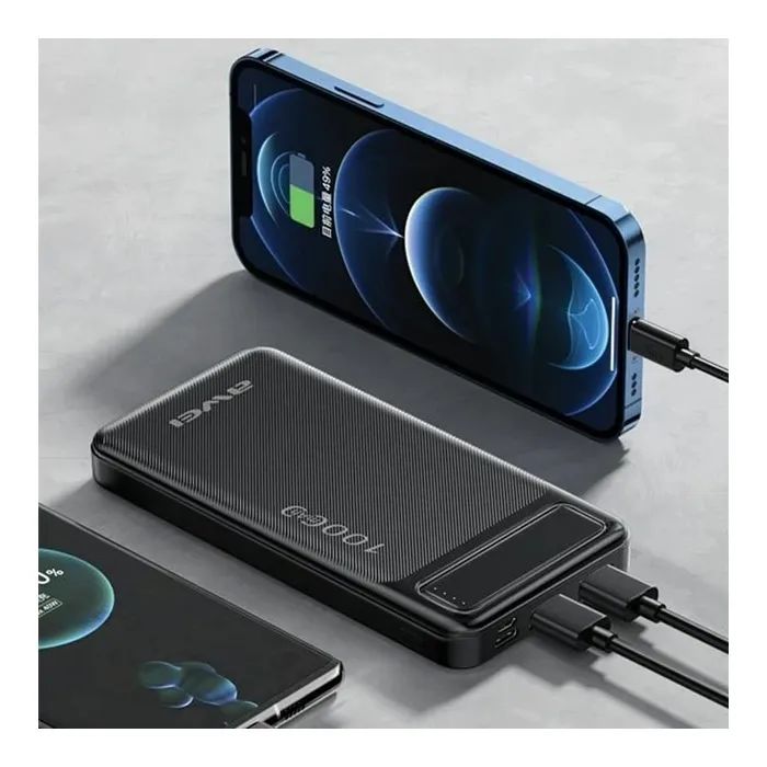 Батарея универсальная AWEI 10000mAh P5K, 10W, Black (6954284094009) изображение 5