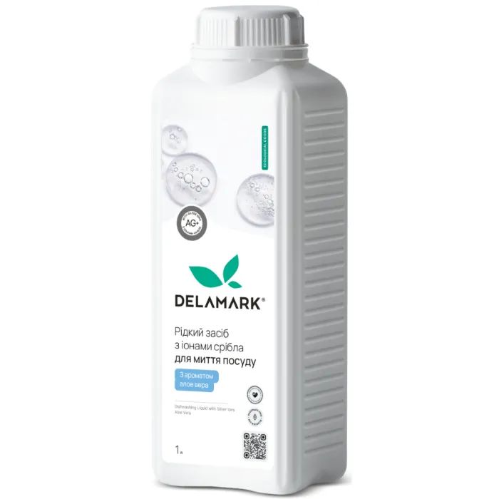 Средство для ручного мытья посуды DeLaMark С ионами серебра Алоэ вера 1 л (4820152334114)