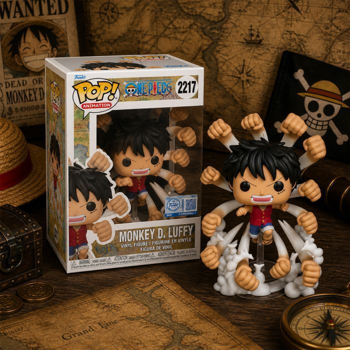Фигурка Funko Pop серии Большой куш - Луффи (Гому Гому но Пулемет Гатлинга) (92222) изображение 3