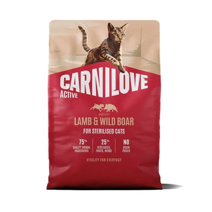 Сухой корм для кошек Carnilove Active Lamb & Wild Boar Sterilised 2 кг (8595602581450)
