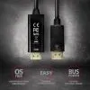 Кабель мультимедійний HDMI M to DisplayPort M 1.8m 4K30Hz black AXAGON (RVD-HI14C2) зображення 5