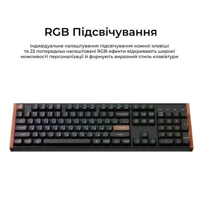 Клавіатура Keychron K10 HE Magnetic Switch RGB UA Black (K10H-F1-UA) зображення 14
