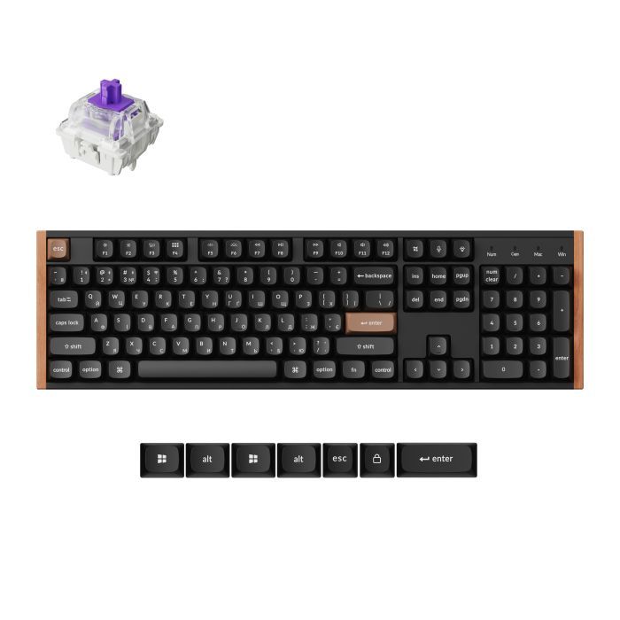 Клавіатура Keychron K10 HE Magnetic Switch RGB UA Black (K10H-F1-UA) зображення 7