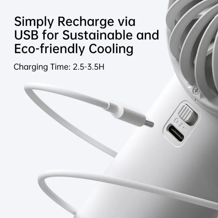 Вентилятор Jisulife Handheld Fan Life 4 (3600mAh) Grey зображення 9