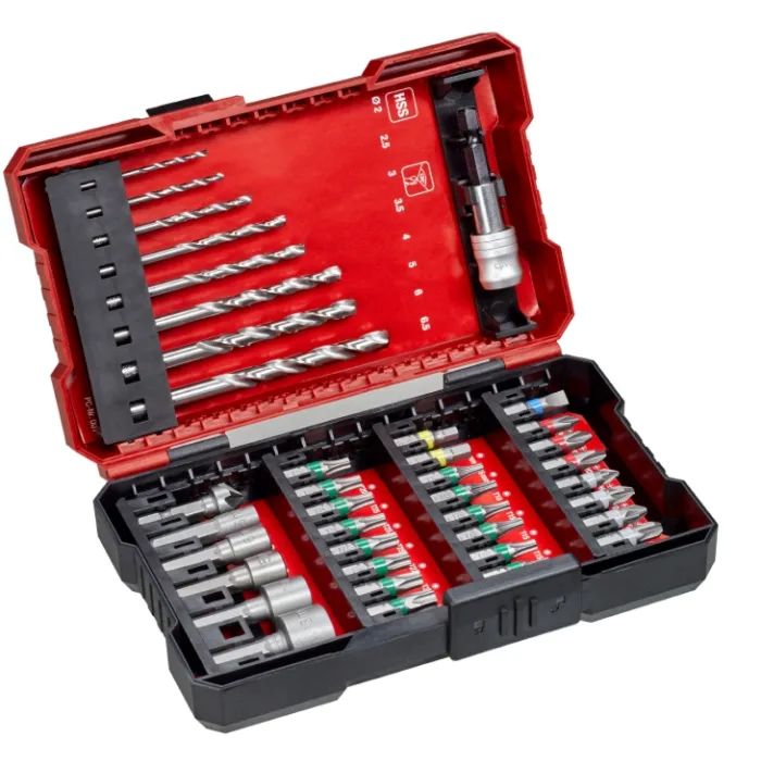 Набор сверл и бит Einhell L-Box, по металлу HSS, 39шт (108911)
