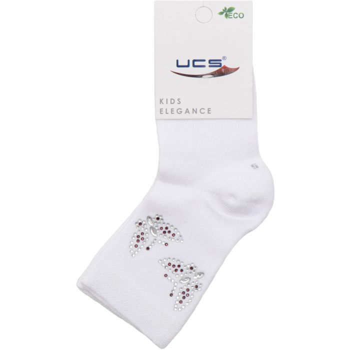 Носки детские UCS Socks с бабочками (M0C0102-0908-5-white)